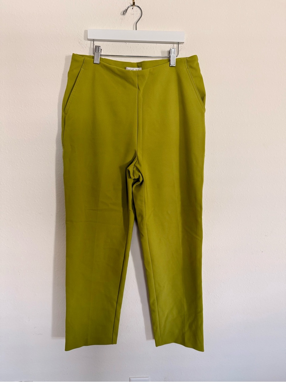 Rachel Zoe Green Dress Slim Leg Cropped Pants Size 8 Pull On